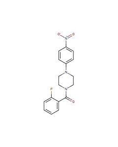 Astatech (2-FLUOROPHENYL)(4-(4-NITROPHENYL)PIPERAZIN-1-YL)METHANONE, 95.00% Purity, 0.25G